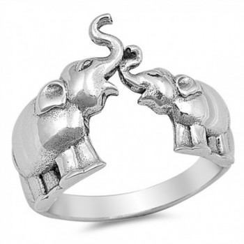 Elephant Animal Ring New .925 Sterling Silver Band Sizes 4-10 - CF12JBXHBNR