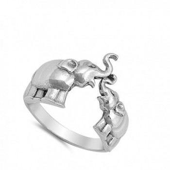 Elephant Animal Ring Sterling Silver