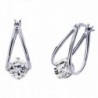 Sterling Silver Cubic Zirconia Invisible Setting Womens Drop Earrings-Other Colors - White - CY11P09E51D