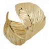 YAZILIND Alloy Leaves Shape Design Wide Cuff Bracelet for Women - CT12O65563X