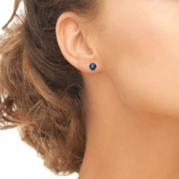 Sterling Silver London Prong set Earrings in Women's Stud Earrings