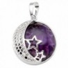Natural Gemstones Healing Necklace Stainless - Natural Amethyst - C512G5APA7B