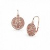 Sterling Silver Round Filigree Medallion Diamond Accent Leverback Drop Earrings- IJ-I3 - CP17Z4O3YYU