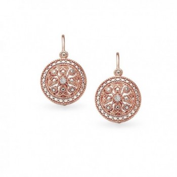 Sterling Filigree Medallion Leverback Earrings