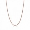 Rose Gold Flashed Sterling Silver 1mm Thin Cable Rolo Chain Necklace- 14-36 Inches - CZ186MOA06G