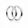 Sterling Polished Round Tube Click Top Earrings