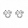 Disney Minnie Mouse Sterling Silver Cubic Zirconia Stud Earrings - C0186XYAMNZ