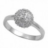 White CZ Ball Cluster Fashion Chic Ring New .925 Sterling Silver Band Sizes 5-9 - CN187Z99ZX0