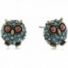 Betsey Johnson "Betsey's Delicates" Pave Owl Stud Earrings - C5120G9WUZT