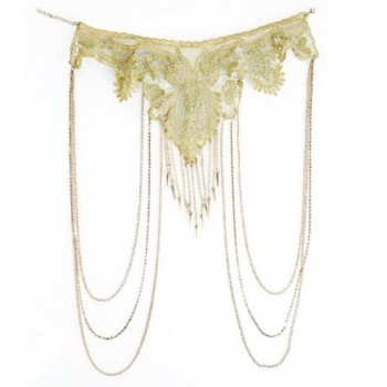Gold Flower Lace Fine Chain Body Chain Bikini - CL186392Q2Z