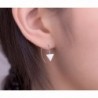 Sterling Minimalist Triangle Dangling Earrings in Women's Drop & Dangle Earrings
