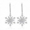 Sterling Snowflake Leverback Earrings Jewelry