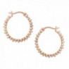 Hoop Earrings Diamonds Gold Plated Brass in Women's Hoop Earrings