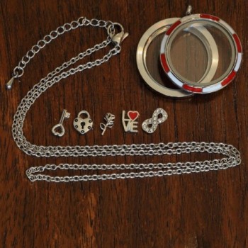 Valentines Stainless Locket Charms Necklace in Women's Lockets