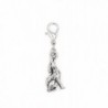 Stainless Steel Lobster Clasp with Alloy Howling Wolf Clip On Charm (Howling Wolf) SSCL 81N - CN12KBLY2XP