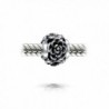 Bling Jewelry Flower Oxidized Sterling in Women's Charms & Charm Bracelets