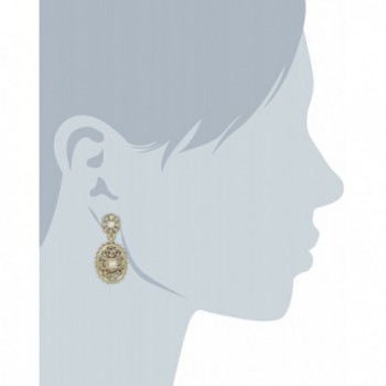Downton Abbey Gold Tone Filigree Earrings