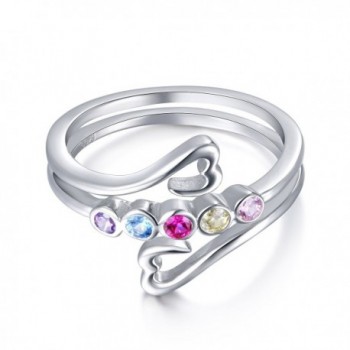S925 Sterling Silver Multi-color Rainbow Ring And Bracelet - CC184EZOLN4