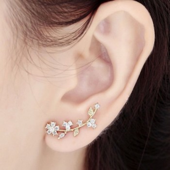 Flower Cuff Earring Sterling Silver