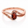 Rose Gold Garnet Diamond Engagement