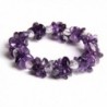 Amethyst Bracelet Healing Crystal Chip Semi Precious Gravel Handmade Stone Beads Stretch Strand Bracelet - C212N1I31OX