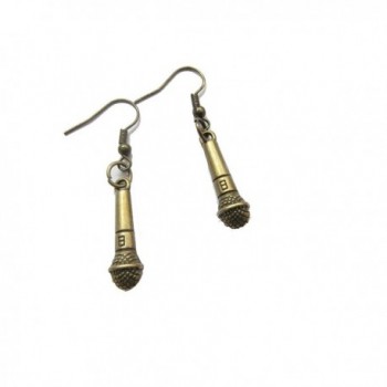 Micro Earrings Microphone Bronze Miniblings Music Singer Singing Dj Topstar - CZ128Q2QIOR