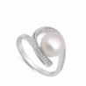 Clear Simulated Pearl Sterling Silver