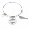 A Piece of my heart is in heaven Bracelet Memorial Gift Miscarriage bracelet Memorial Jewelry - Bracelet - C51879SU5E9