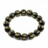 O-stone Black Agate Bracelet Carved Om Mani Padme Hung 12mm Meditation Mala Grounding Stone Protection - CY11BYICCH3