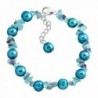Honora Teal Freshwater Cultured Pearl Bead Bracelet with Natural Iolite & Apatite Chips in Sterling Silver - C9182H2GMW9