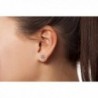 NYC Sterling Zirconia Simulated Morganite in Women's Stud Earrings