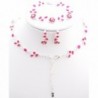 Affordable Fuchsia Bridesmaid Necklace Bracelet