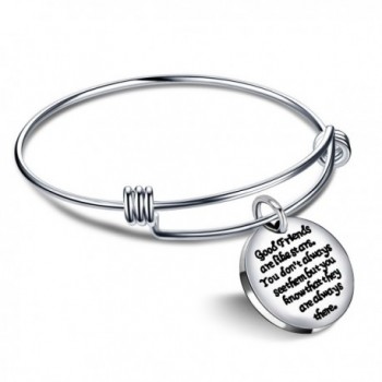 Expandable Bangle Bracelet - Good friends are like stars don't always see them but they are always there - Base - CD17YSSXMOA