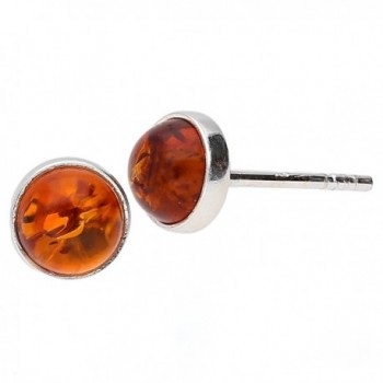 COGNAC BALTIC AMBER STERLING SILVER 925 STUD EARRINGS. KAB-3 - CF12O0SI5Y3