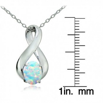 Sterling Silver Created Infinity Necklace in Women's Pendants