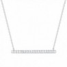 Carleen Sterling Zirconia Pendant Necklace - Paved Bar - CE180M6XKNE