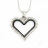 JoJo&Lin Memory Crystal Heart Magnetic Floating Charm Locket with Snake Chain DIY Jewelry Accessory - CJ11L8ACCXZ