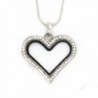 JoJo&Lin Memory Crystal Heart Magnetic Floating Charm Locket with Snake Chain DIY Jewelry Accessory - CJ11L8ACCXZ