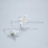 Flower Golden Threader Earrings Sterling in Women's Drop & Dangle Earrings