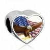 CharmSStory USA Flag Design Eagle Post Heart Photo Charm Independence Day Beads For Bracelets - CW12HWDN78V