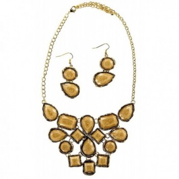 Women's Fashion Sunny Day Gold-Plate Necklace Earrings Set- IJJWSD 18+3" Extender - CD12LWYH5HF