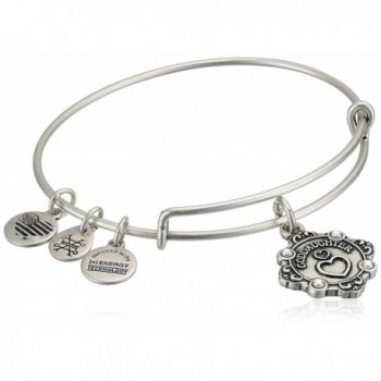 Alex and Ani Womens Because I Love You Goddaughter II Bangle - Rafaelian Silver - CT1809TY2IH