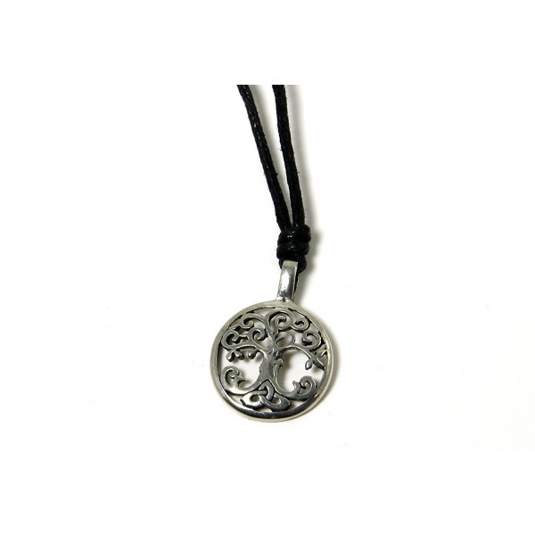 Irish Pendant Tree of Life Pewter Adjustable Cord Made in Ireland - C611B708MXB