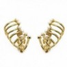 Ear Climber Clip On Earrings Cage Wrap Crawler Gold Plated Simulated Pearl - CS12BLD228T