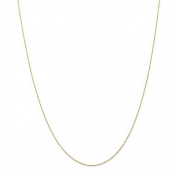 10k Yellow Gold Thin 24in Carded Cable Rope Necklace Chain - CQ119CBCCLP