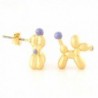 LAONATO Balloon Stud Earrings Gold