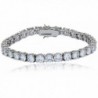 Women's Silver Plated 5mm Cubic Zirconia Tennis Bracelet - CT12MECR9ZH