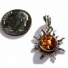 Amber Stirling Silver Small Pendant