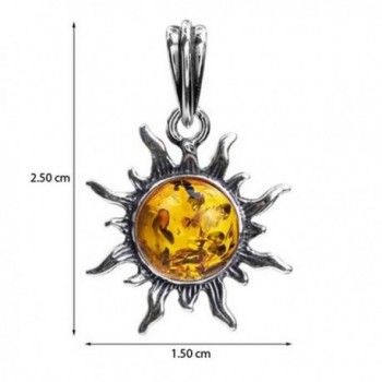 Amber Stirling Silver Small Pendant in Women's Pendants