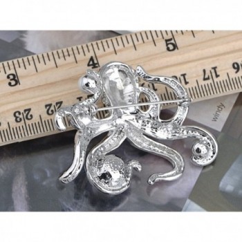 Alilang Crystal Colored Rhinestones Octopus in Women's Brooches & Pins